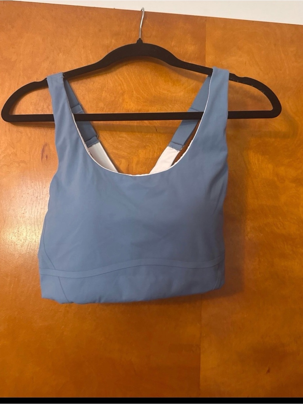 HALARA Scoop Neck Sports Bra in Dusty Blue
